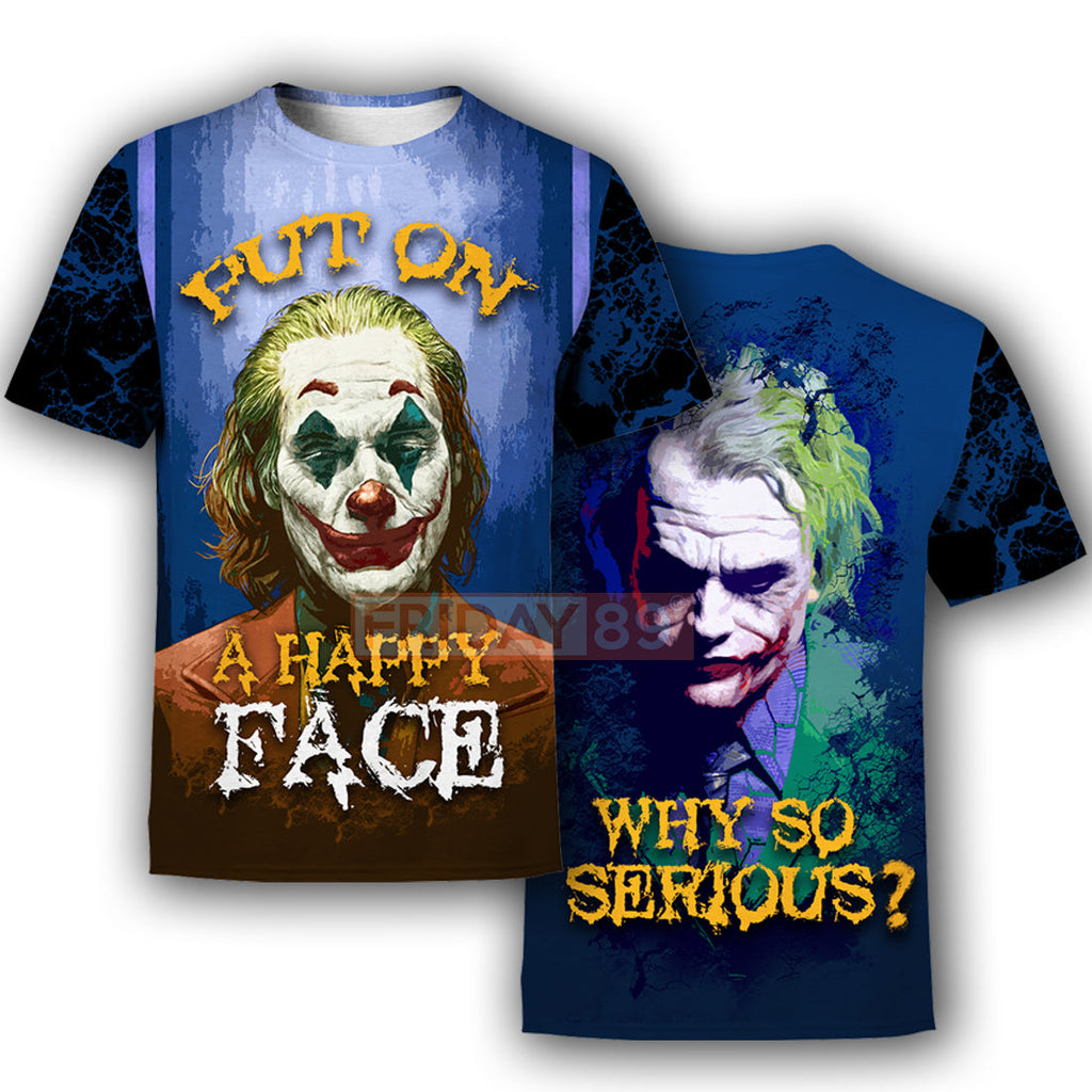  DC Joker Shirt A Happy Face - Why So Serious Shirt Cool DC Joker Hoodie Sweater Tank