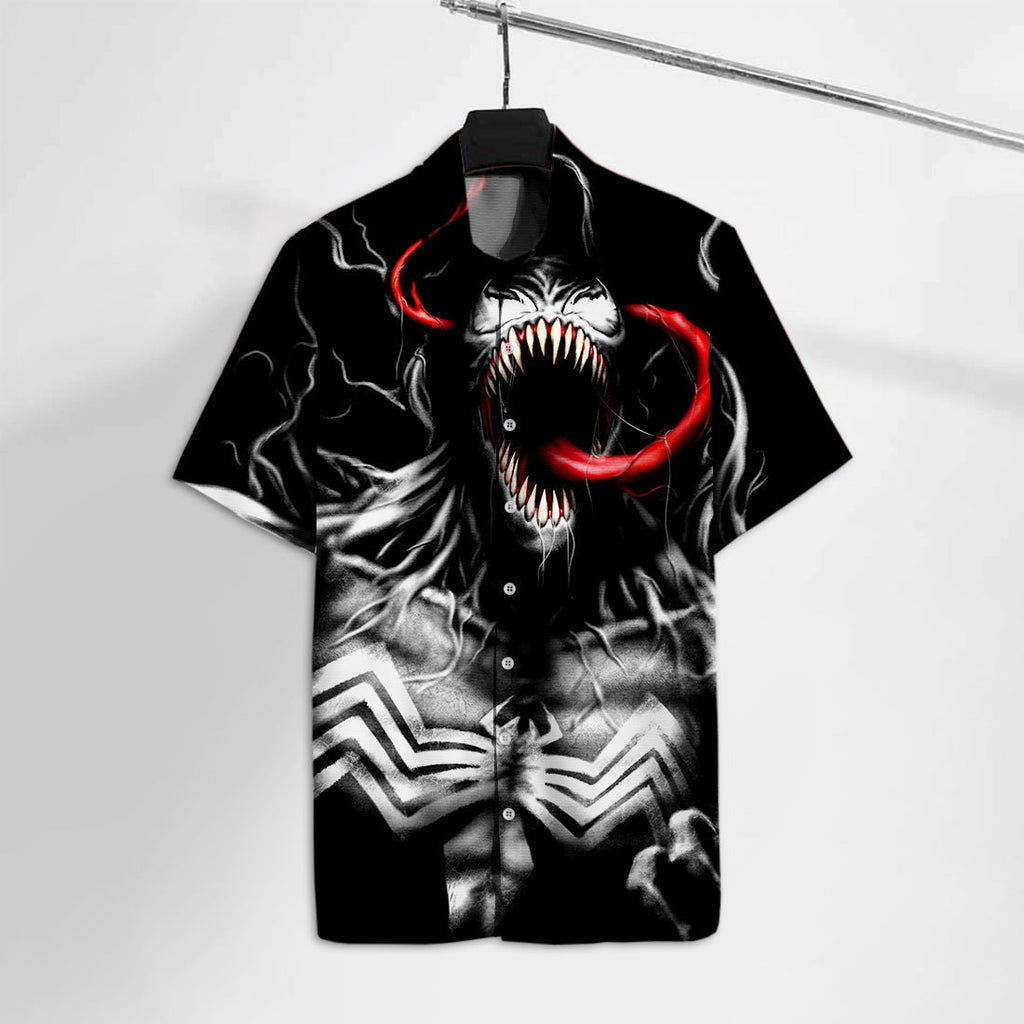  MV Hawaiian Shirt Black Venom Hawaii Tshirt Cool Amazing MV Venom Aloha Shirt 