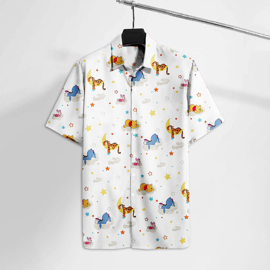 WTP Hawaiian Shirt Sleeping Pooh Eeyore Tigger Piglet Hawaii Tshirt Awesome DN Aloha Shirt