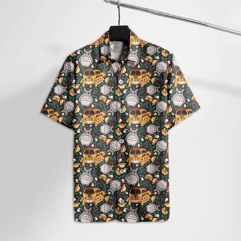  S.Ghibli Hawaiian Shirt S.Ghibli My Neighbor Toro Catbus Hawaii Tshirt High Quality S.Ghibli Aloha Shirt 