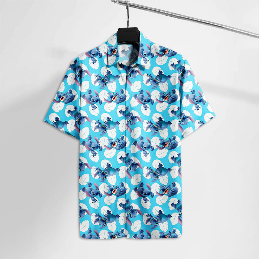 Stitch Hawaiian Shirt Adorable Stitch Hawaii Tshirt Cute High Quality DN Aloha Shirt