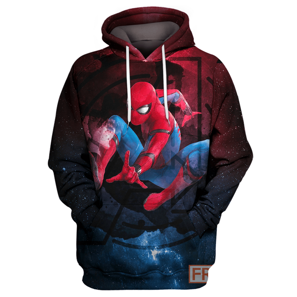  MV Spiderman Hoodie Spidey Galaxy T-shirt Amazing MV Spiderman Shirt Sweater Tank 