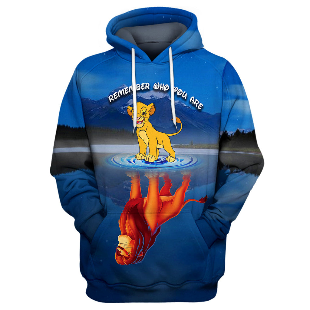 LK T-shirt Remember Who You Are Simba Blue T-shirt Awesome DN Hoodie Sweater Tank