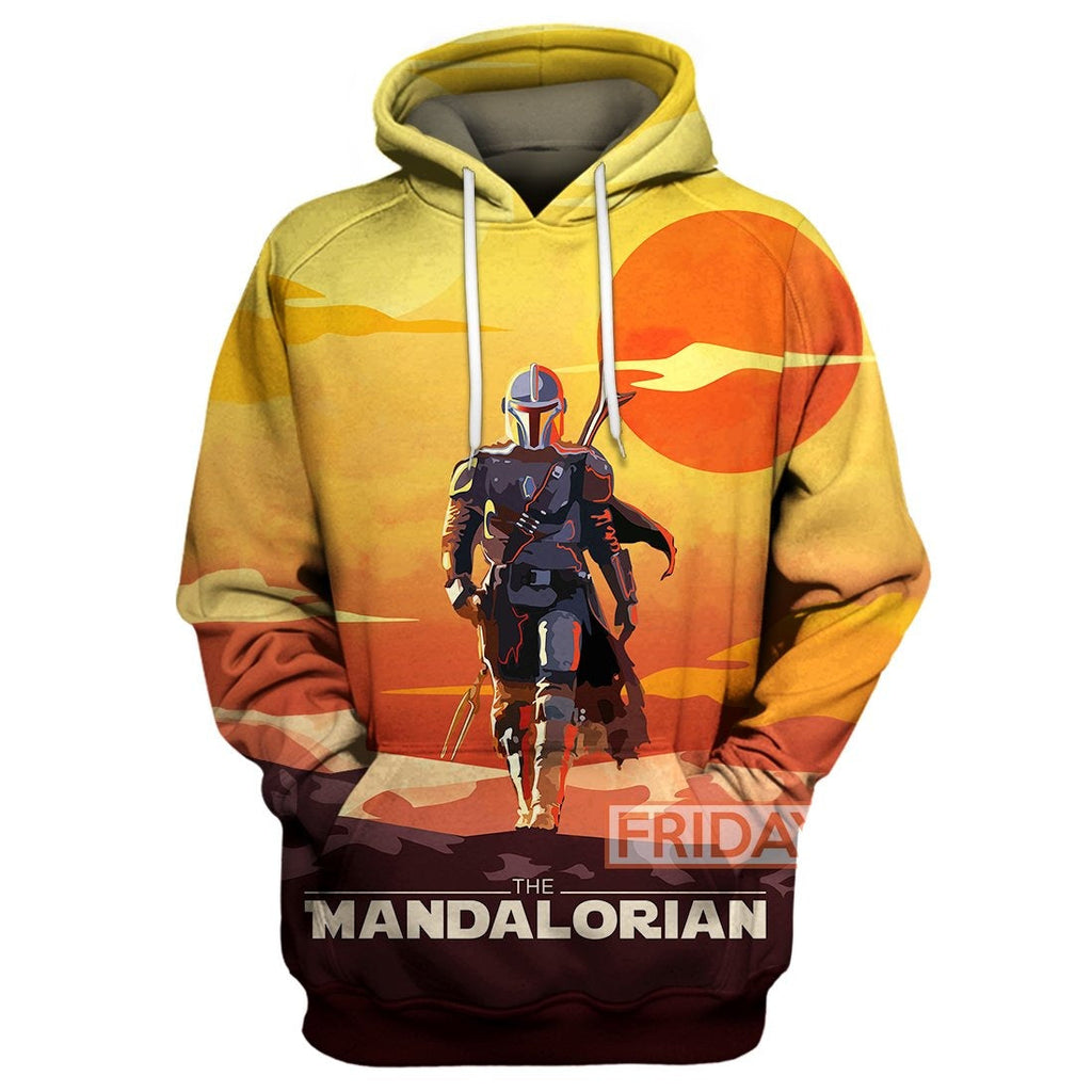  SW T-shirt The Mandalorian Walking In The Sun 3D Print T-shirt SW Hoodie Sweater Tank 