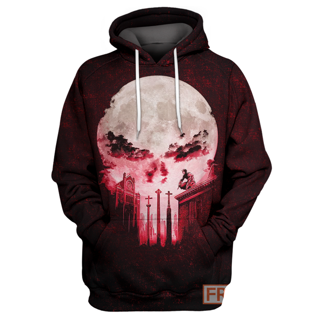  MV Punisher Hoodie Punisher Red Moon 3D Print T-shirt MV Punisher Shirt Sweater Tank 