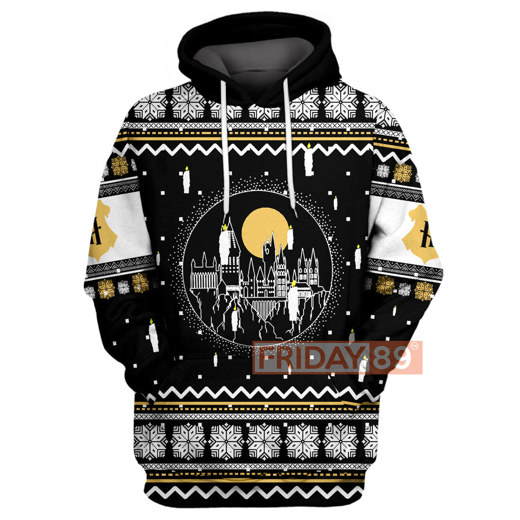  HP T-shirt HW Castle Candles Christmas T-shirt Awesome HP Hoodie Sweater Tank 