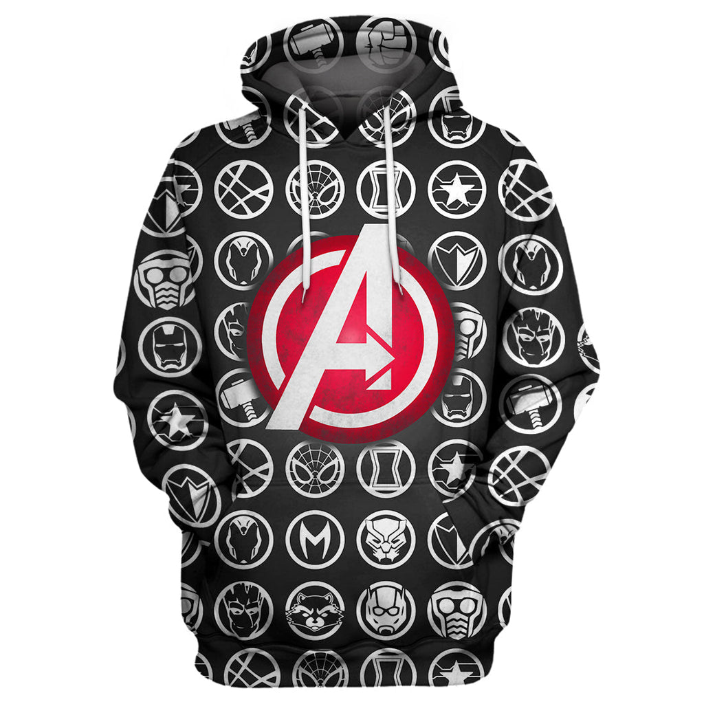  MV Avengers Hoodie The A Logo 3D Print T-shirt Awesome MV Shirt Sweater Tank 