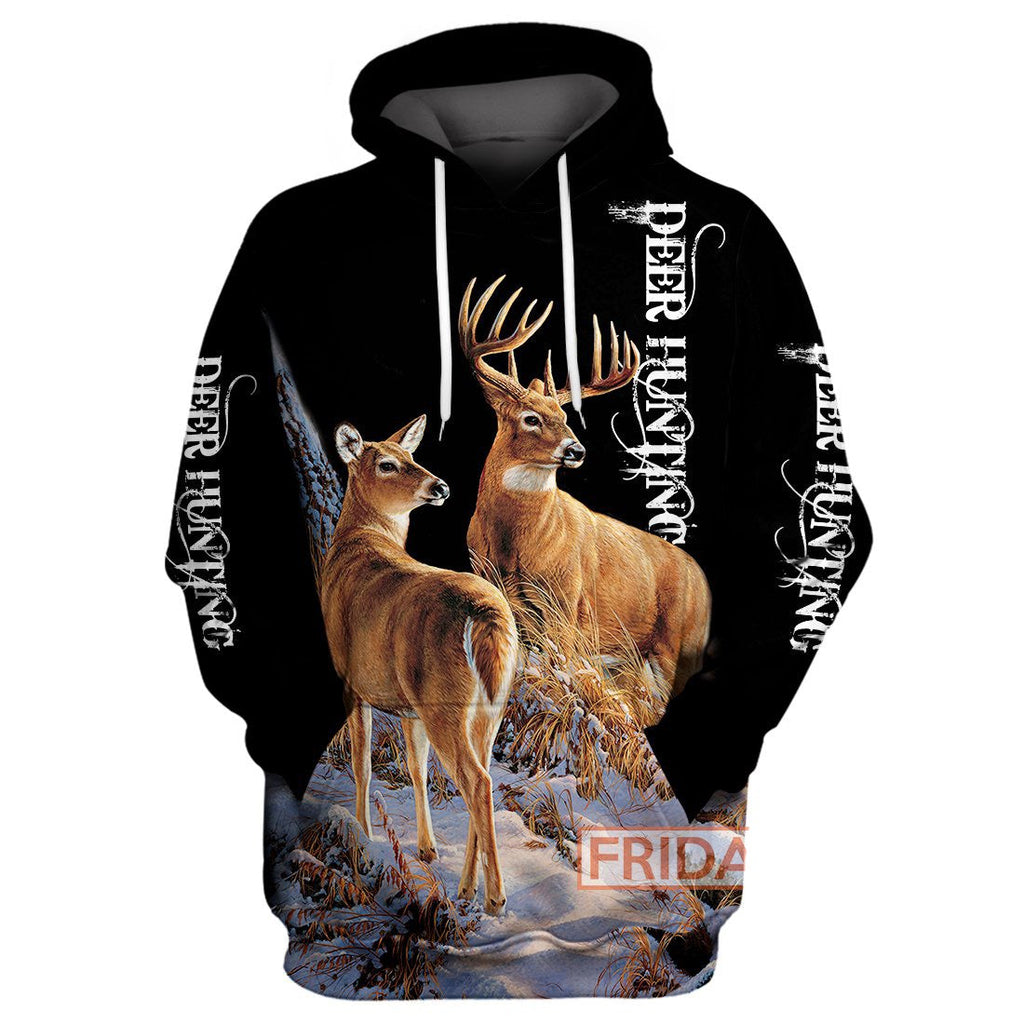 Gifury Hunting T-shirt Animals Wildlife Deers Hunter 3D Hoodie T-shirt Hunting Hoodie Sweater Tank 2022