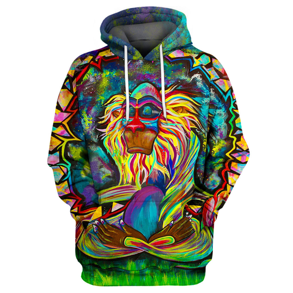 LK T-shirt 3D Print MEDITATING RAFIKI HOODIE Awesome DN Hoodie Sweater Tank