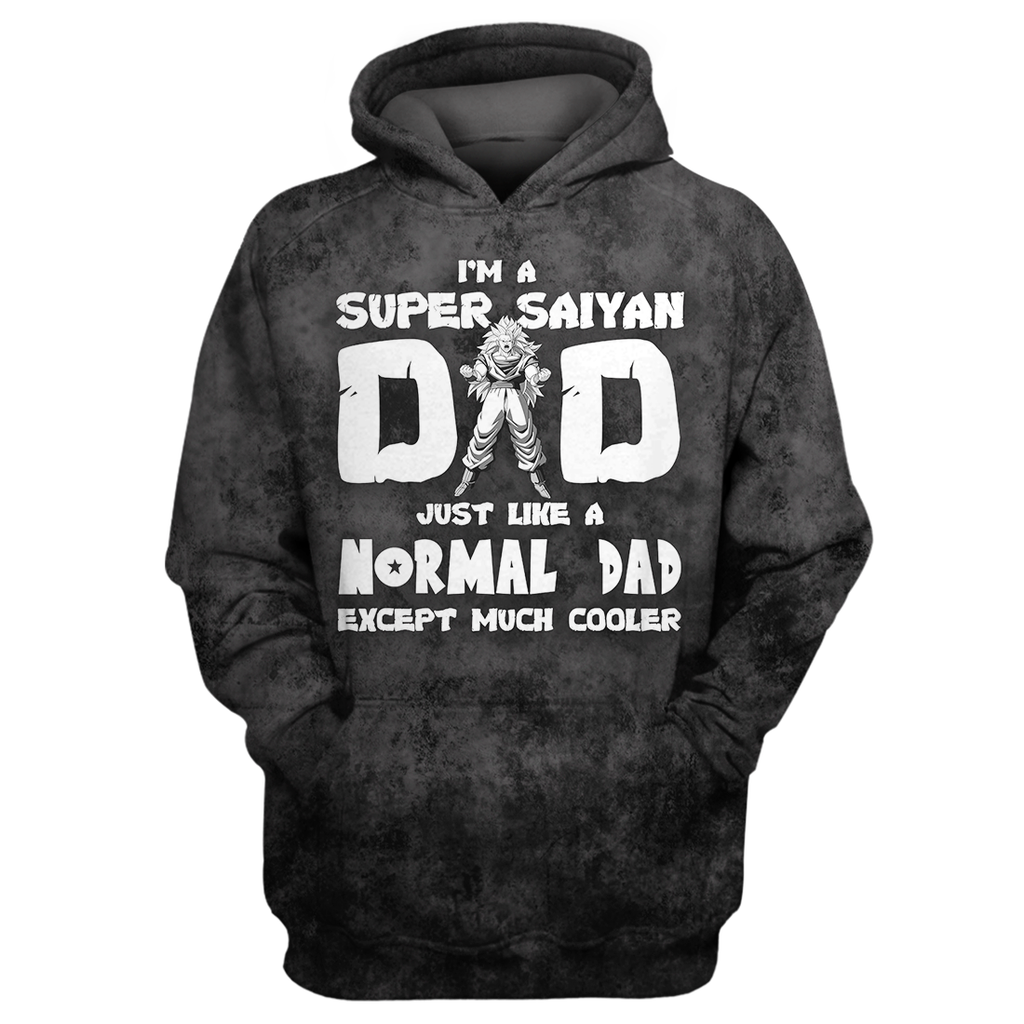  DB Father Hoodie Super Saiyan Dad T-shirt Awesome DB Shirt Sweater Zip 