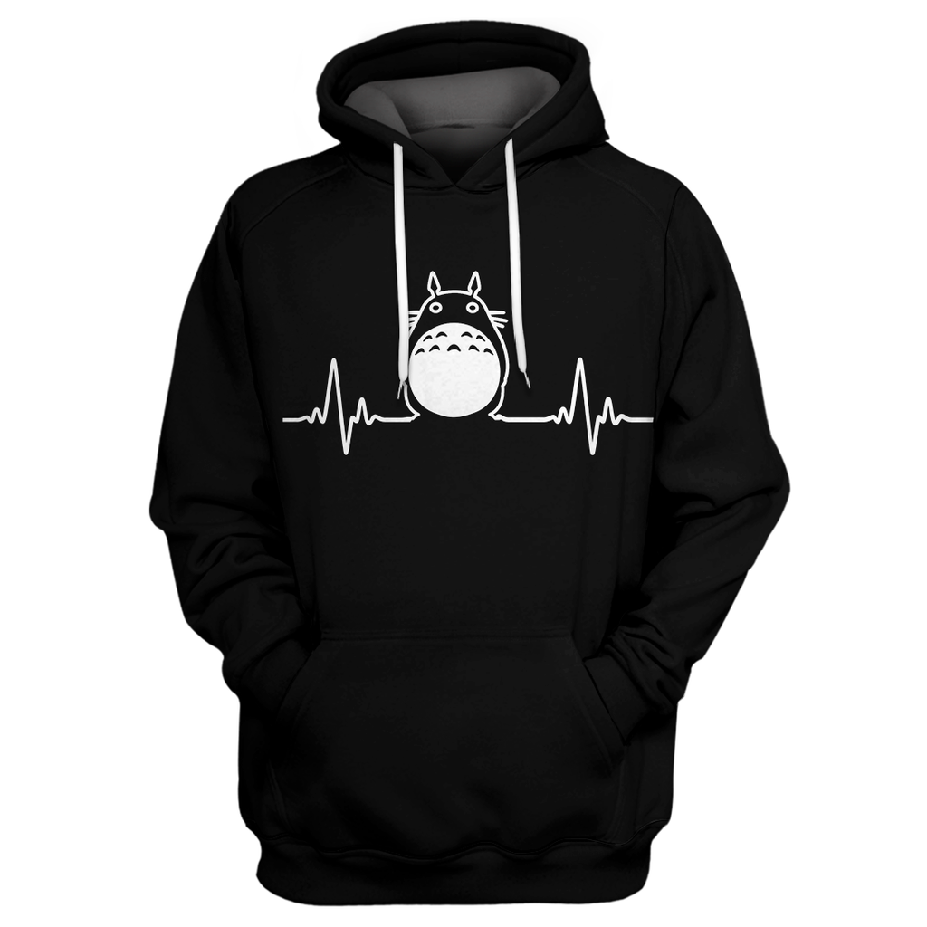  My Neighbor Totoro Hoodie Totoro Heartbeat T-shirt My Neighbor Totoro Shirt Sweater Tank 