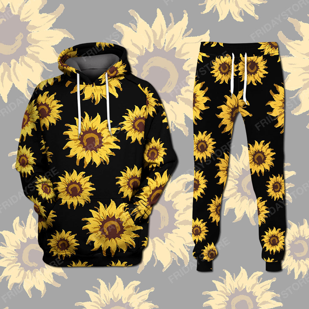 Gifury Sunflower Pants Women Yellow Sunflower Jogger Set Sunflower Jogger 2022