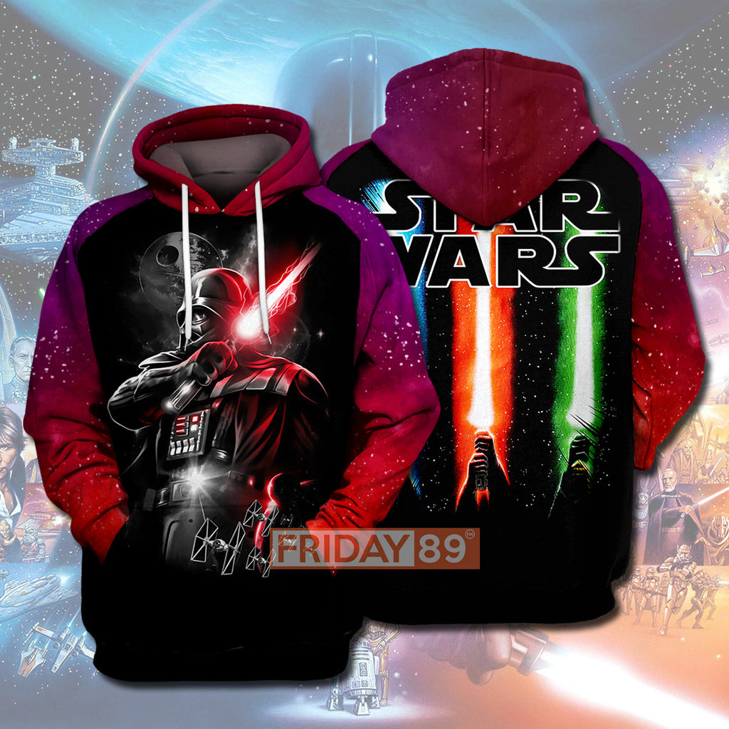  SW T-shirt SW Dark Lord D.Vader Lightsaber All Over PRINT T-shirt Awesome SW Hoodie Sweater Tank 