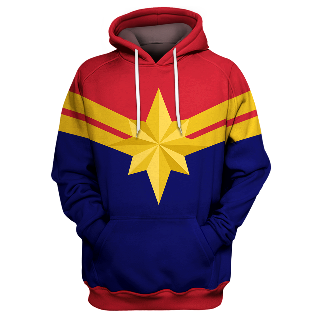  MV Hoodie Captain Marvel Tie 3D Print T-shirt Awesome MV Shirt Sweater Tank 