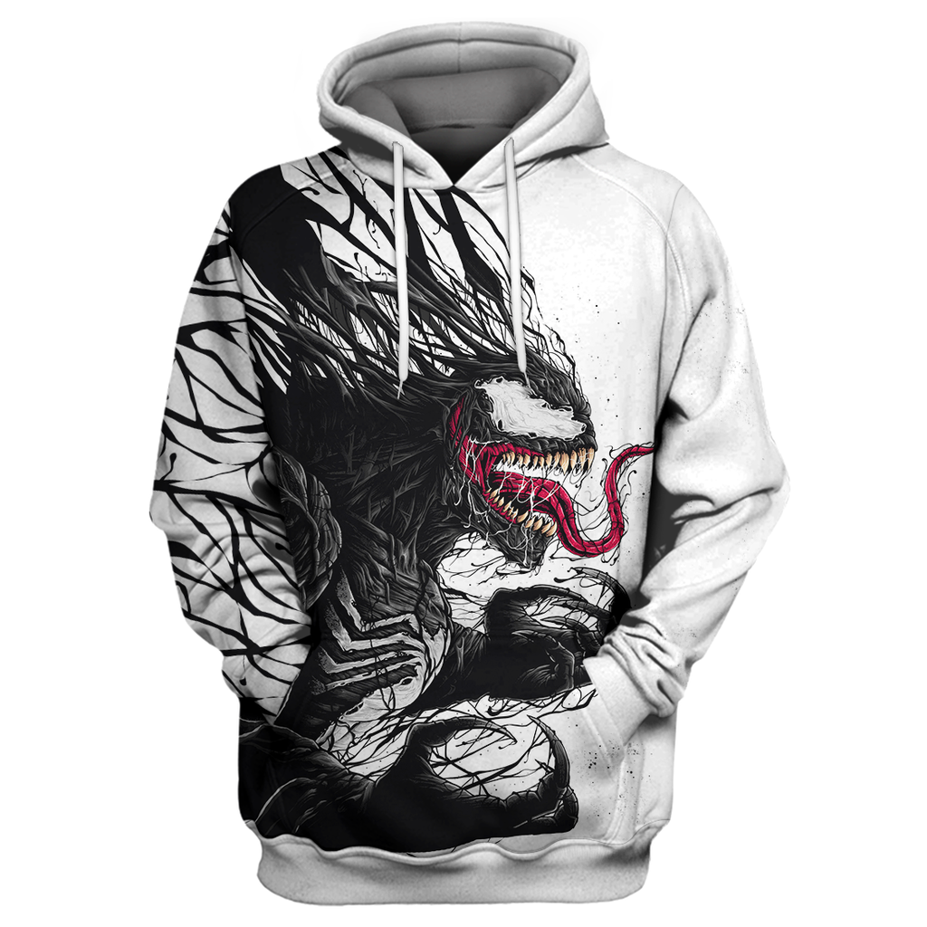  Venom Hoodie Black & White  New Carnage T Shirt MV Venom Shirt Sweater Tank 