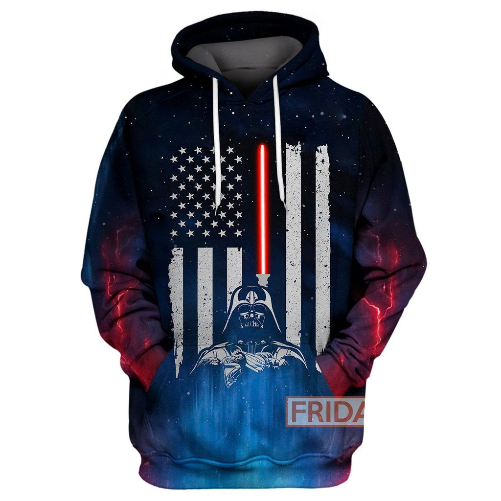  SW T-shirt SW D.Vader Lightsaber American Flag 3D Print T-shirt Cool SW Hoodie Sweater Tank 