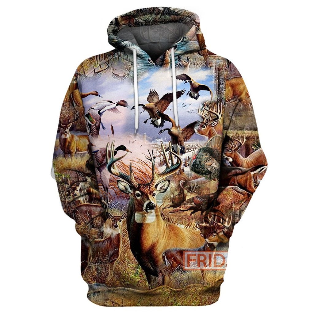 Gifury Hunting T-shirt Animals Hunting Deer Hunter 3D Print T-shirt Hunting Hoodie Sweater Tank 2022