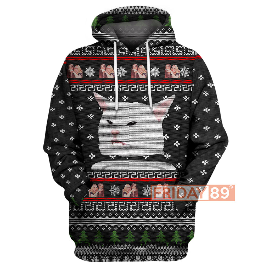 Gifury Cat T-shirt Cat Meme Woman Yelling Christmas Pattern T-shirt Cat Hoodie Sweater Tank 2022