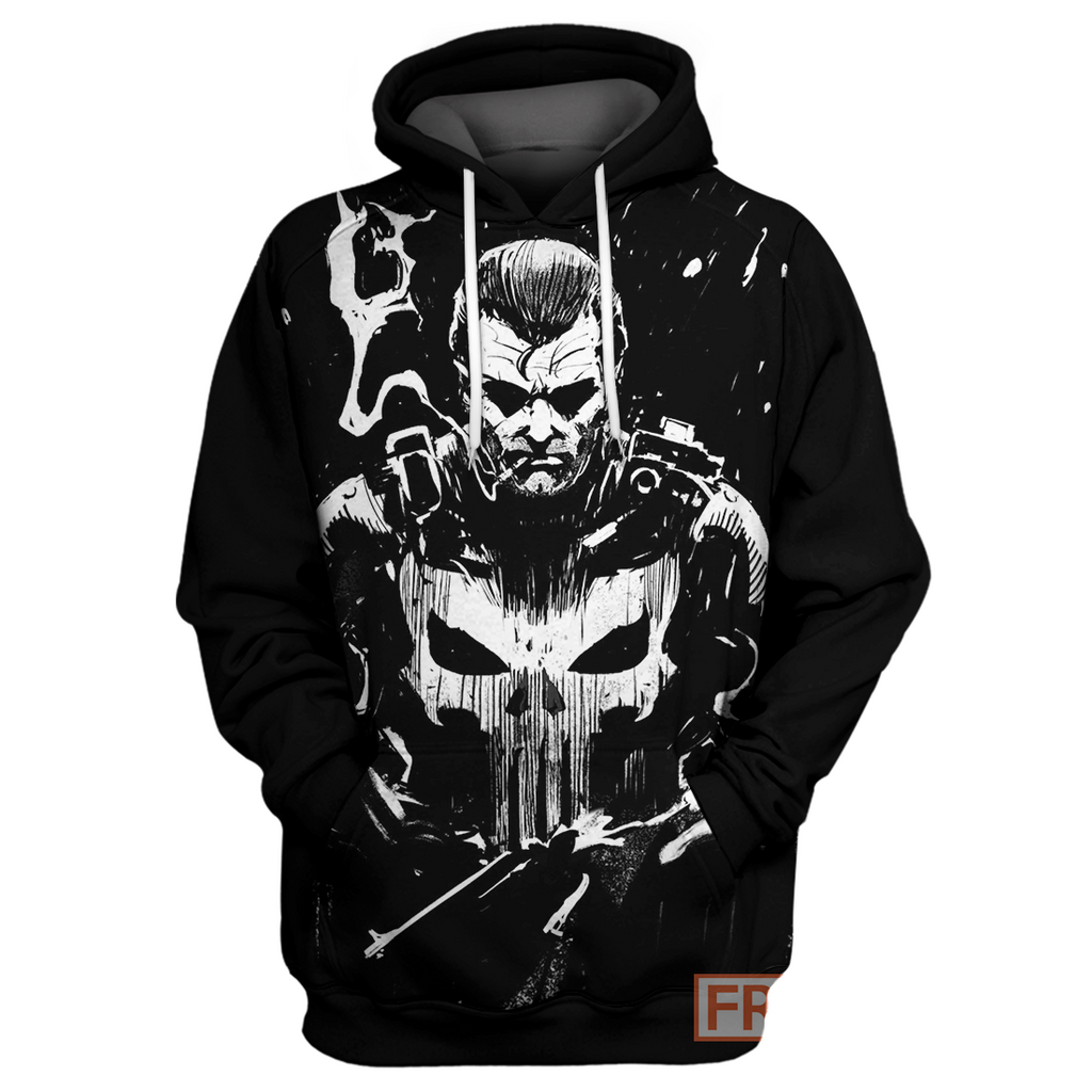  Punisher MV T-shirt Punisher Hoodie Black & White Punisher Shirt Black T-shirt Punisher MV Hoodie Sweater Tank 