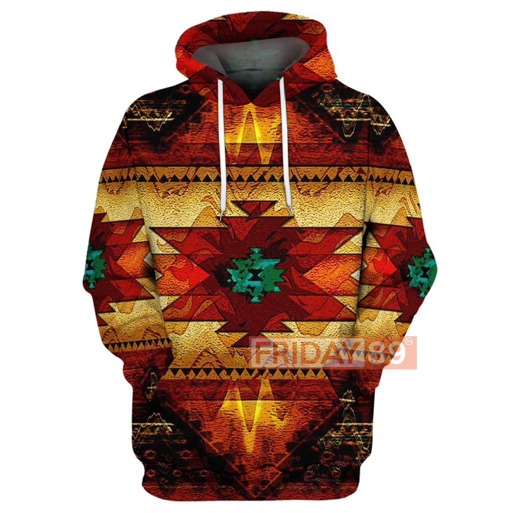 Gifury Native American Hoodie Native Culture Art Pattern 3D Print T-shirt Native American Hoodie Sweater Tank 2022