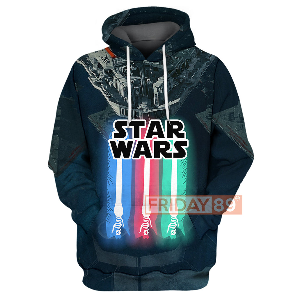  SW T-shirt Lightsaber Colors 3D Print T-shirt Amazing High Quality SW Hoodie Sweater Tank 