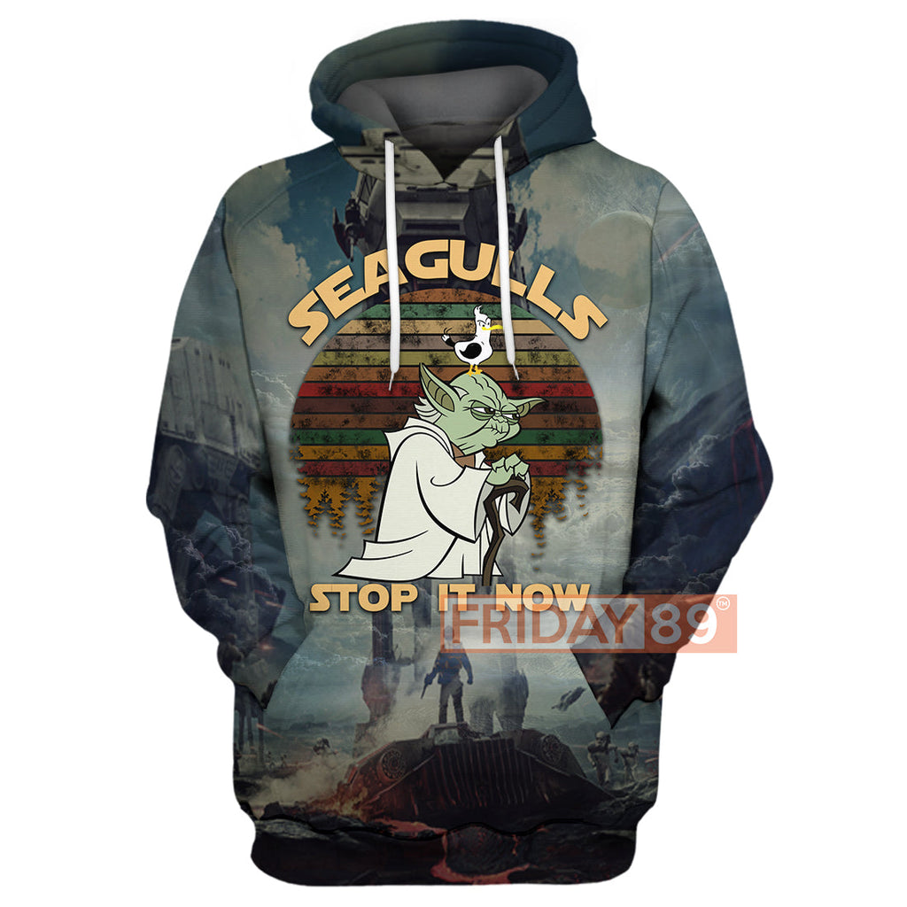  SW T-shirt SW Yoda Master Seagulls Stop It Now 3D Print T-shirt Amazing SW Hoodie Sweater Tank 