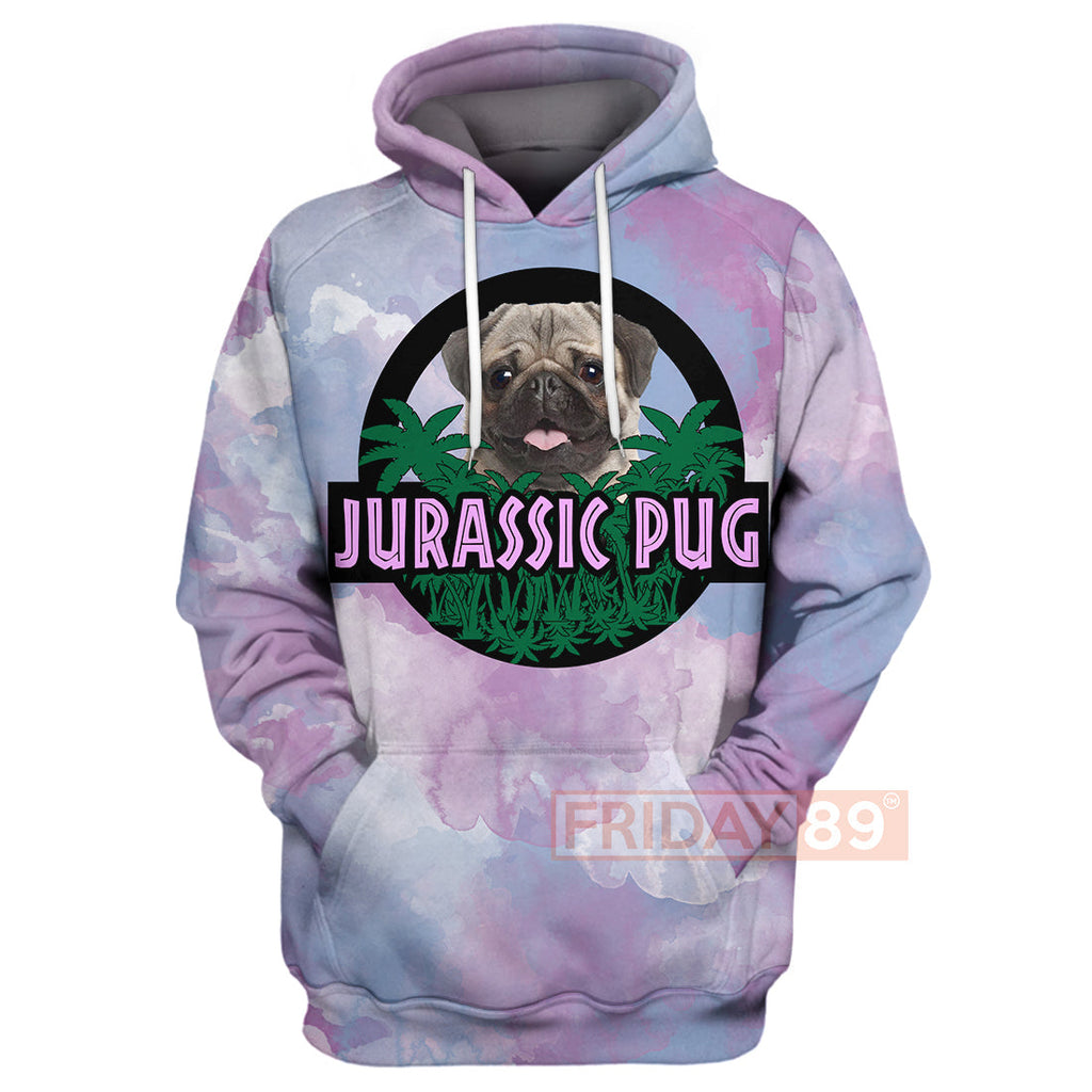  Dog Hoodie Jurassic Pug Tie Dye T-shirt Amazing High Quality Dog Shirt Sweater Tank 