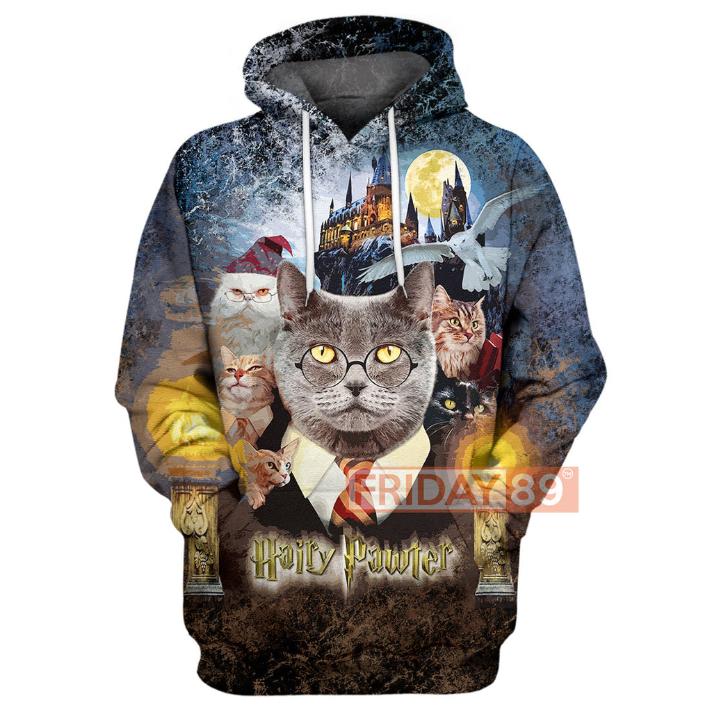  HP Cat T-shirt Hairy Pawter T-shirt Cute High Quality HP Hoodie Sweater Tank 