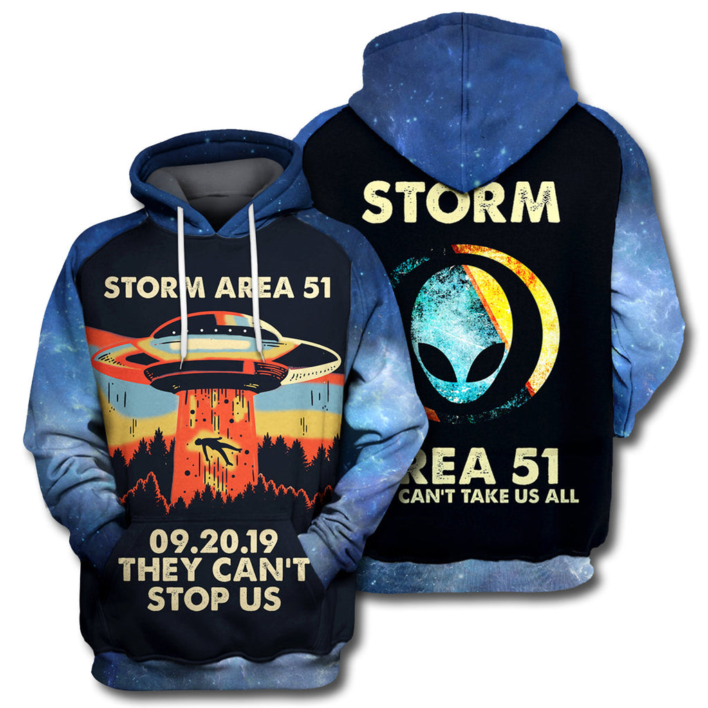 Alien Hoodie Storm Area 51 T-shirt Hoodie Adult Unisex Full Print