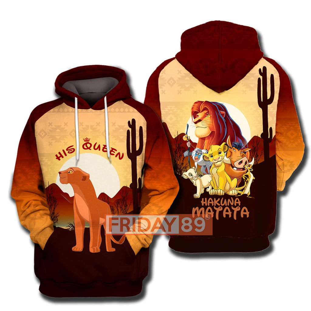 LK T-shirt His Queen Nala Hakuna Matata T-shirt DN Couple Hoodie Sweater Tank