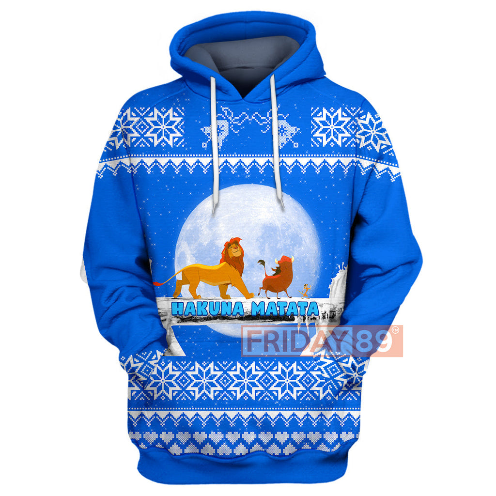 LK T-shirt Hakuna Matata Walking Christmas Pattern T-shirt DN Hoodie Sweater Tank