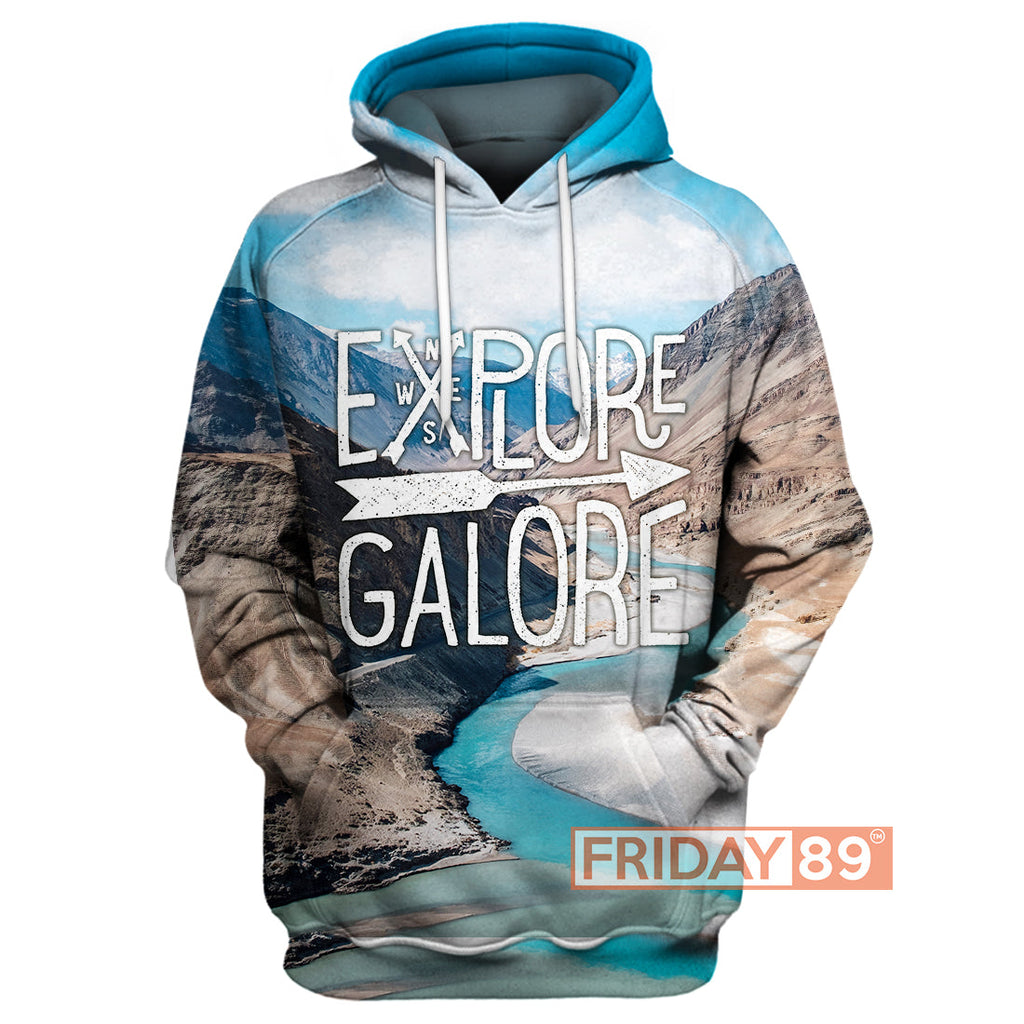 Camping T-shirt Explore Galore Camping 3D Print Hoodie T-shirt Tank Sweater