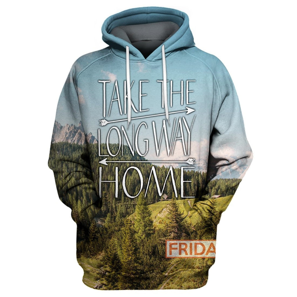 Camping Hoodie Take The Long Way Home Traveling Camping 3D Print Hoodie T-shirt Tank Sweater