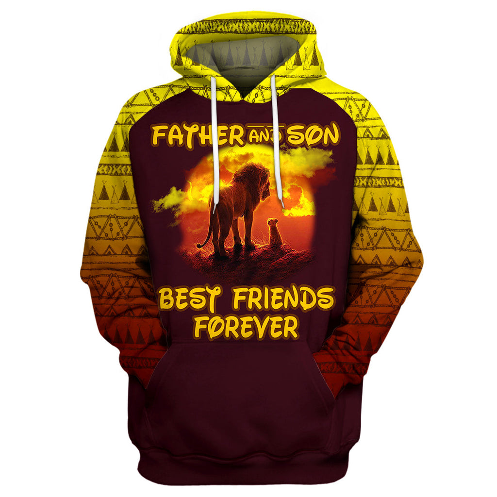 LK T-shirt Father And Son - Lion King Best Friends Forever T-shirt Awesome DN Hoodie Sweater Tank