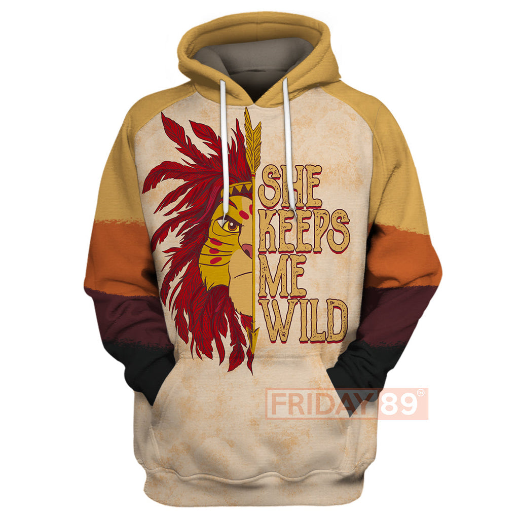 LK T-shirt Simba She Keeps Me Wild T-shirt DN LK Couple Hoodie Sweater Tank