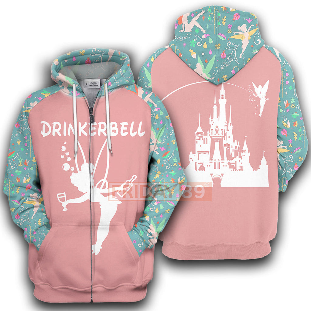Tinkerbell T-shirt Drinkerbell Drinking Fairy T-shirt Funny DN Hoodie Sweater Tank