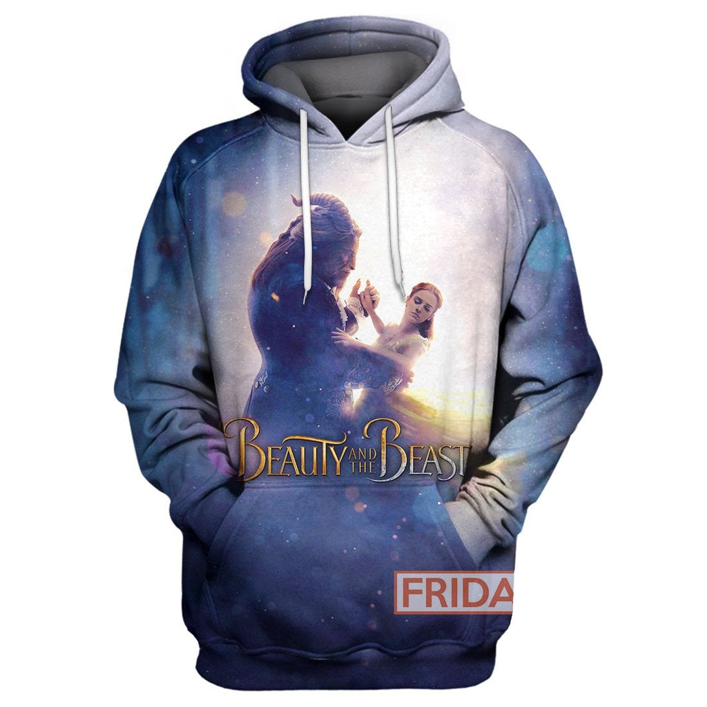 Beauty & The Beast T-shirt Beauty & The Beast Movie Live-action 3D Print T-shirt Awesome DN Hoodie Sweater Tank