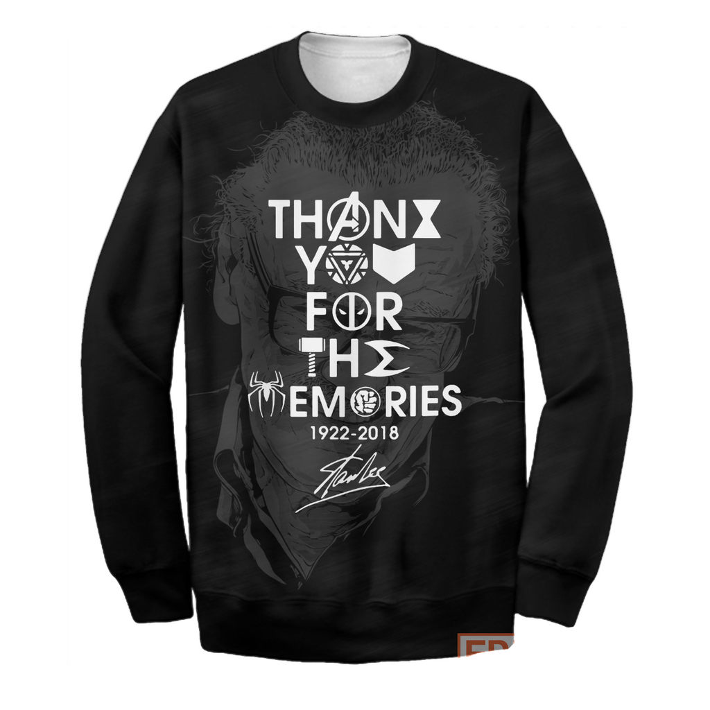  MV Stan Lee Hoodie SL Shirt - Thank You For The Memories T-shirt MV Stan Lee Shirt Sweatshirt Tank 2024