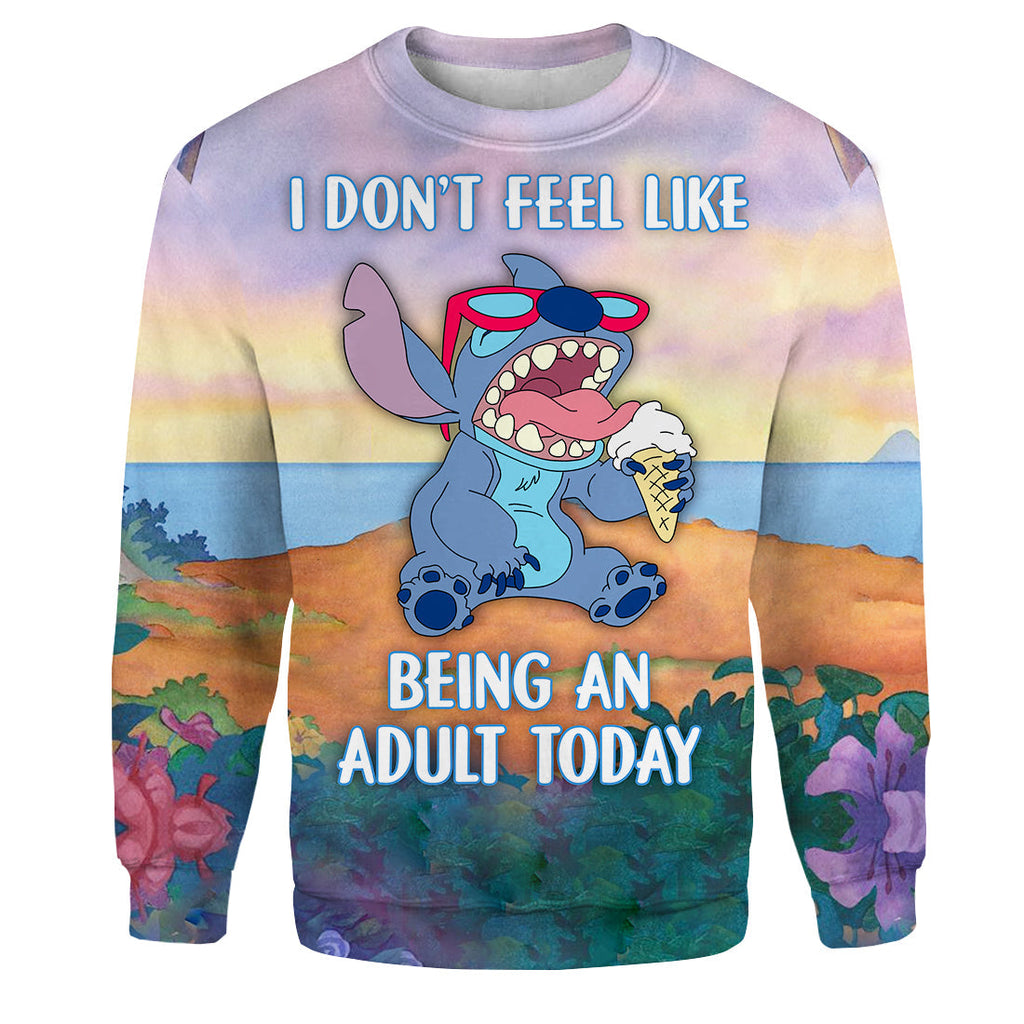 Stitch T-shirt Don't Feel Like Being An  T-shirt DN Hoodie Sweater Tank