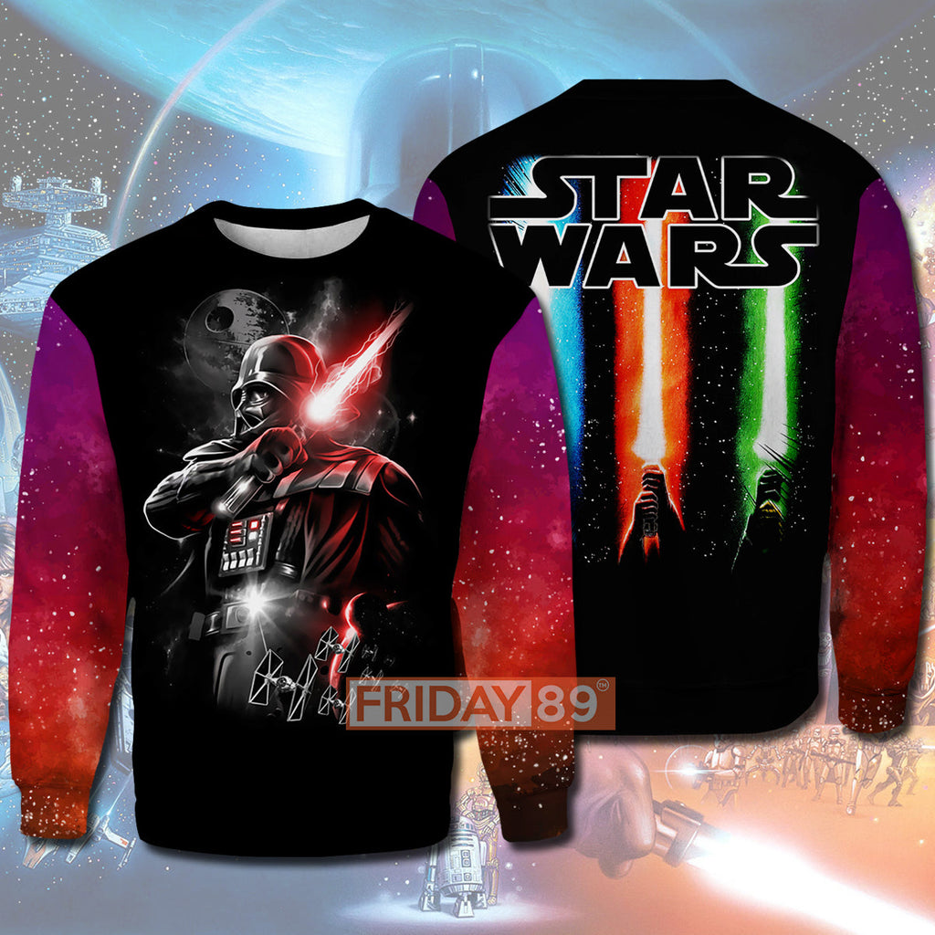  SW T-shirt SW Dark Lord D.Vader Lightsaber All Over PRINT T-shirt Awesome SW Hoodie Sweater Tank 2023