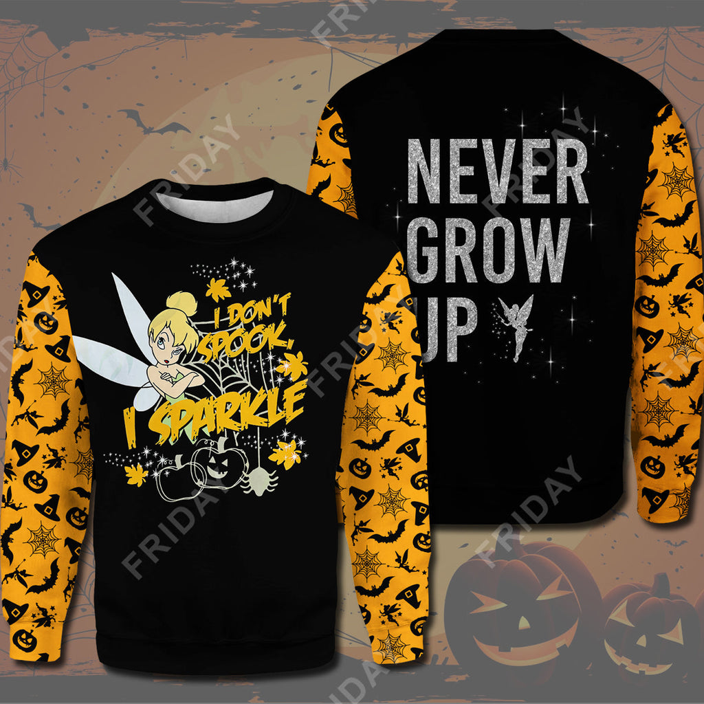  DN T-shirt Tinker.B I Don't Spook I Sparkle Halloween T-shirt Amazing Tinkerbell Hoodie Sweater Tank