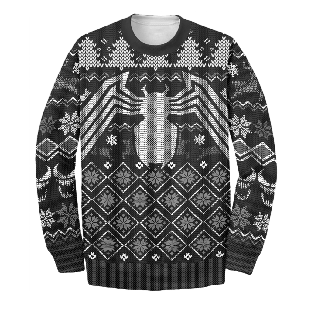  Venom MV Sweater Venom Ugly Long Sleeve Christmas Ver 02 Printing MV Venom Sweatshirt 