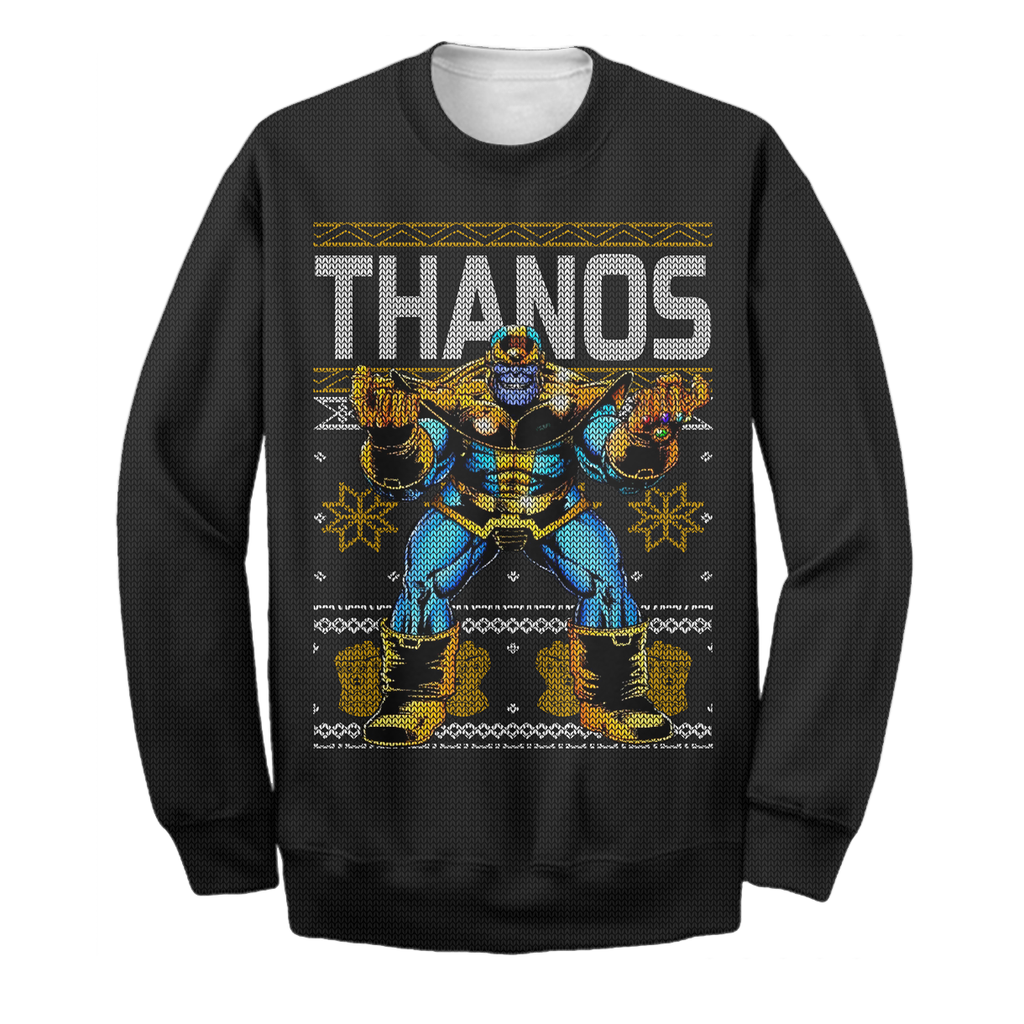  MV Thanos Sweater Thanos Ugly Long Sleeve Christmas Printing Amazing MV Thanos Sweatshirt 