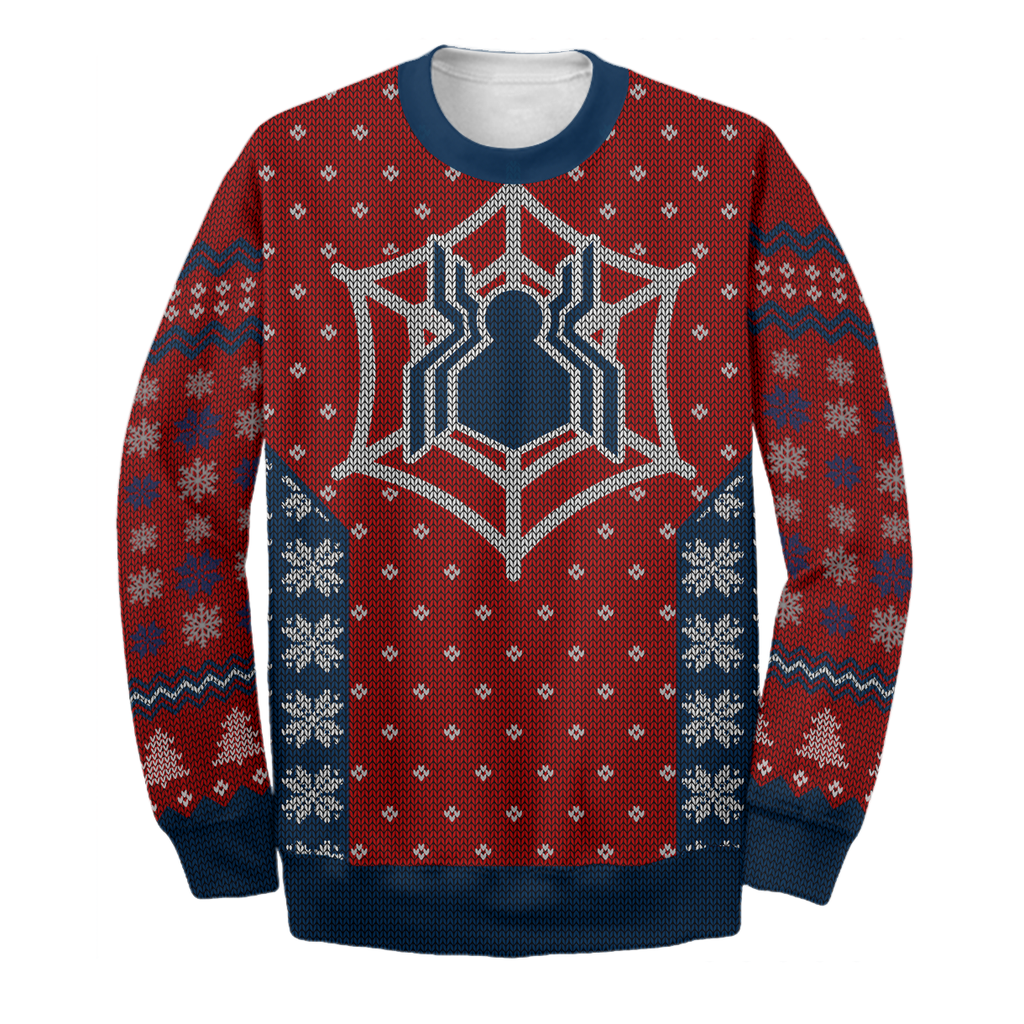  MV Spideman Sweater Spidey Ugly Long Sleeve Printing Awesome MV Spideman Sweatshirt 