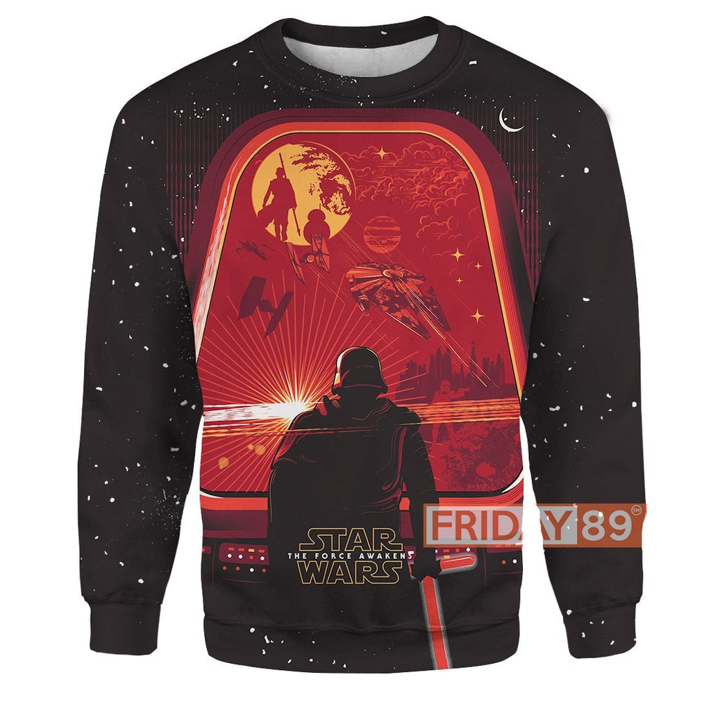  SW T-shirt The Force Awakens D. Vader T-shirt Cool High Quality SW Hoodie Sweater Tank 2023