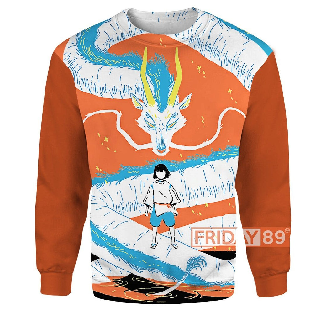  S.Ghibli Hoodie S.Ghibli Spirited Away Haku And Dragon Art 3D T-shirt Amazing S.Ghibli Shirt Sweater Tank 