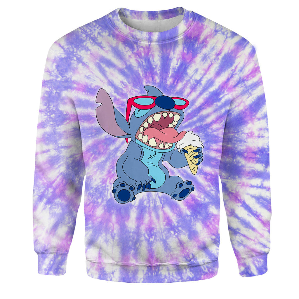 Stitch T-shirt 3D Print Stitch Tie Dye T-shirt Amazing DN Hoodie Sweater Tank