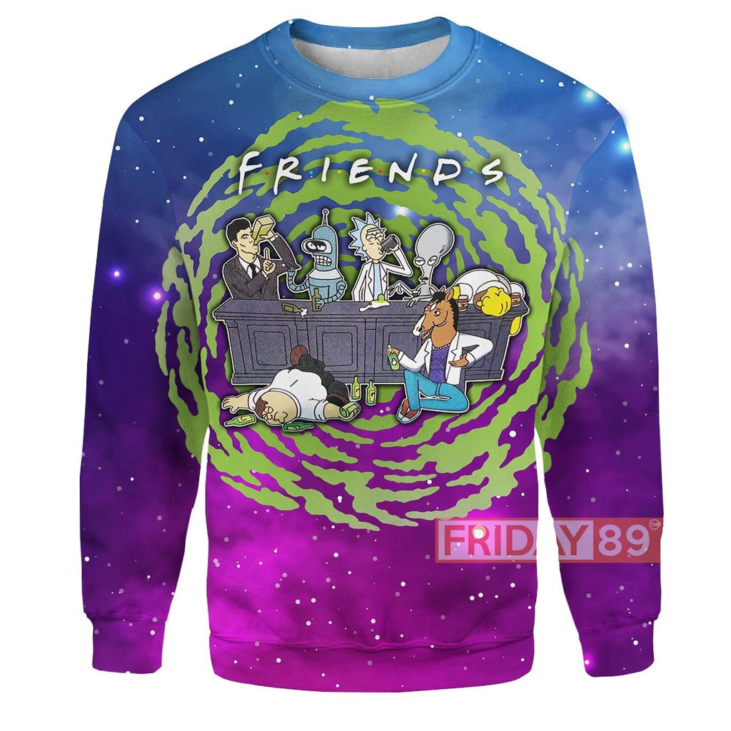  Rick And Morty Hoodie R&M Friends 3D Print T-shirt Rick And Morty Shirt Sweater Tank 2023