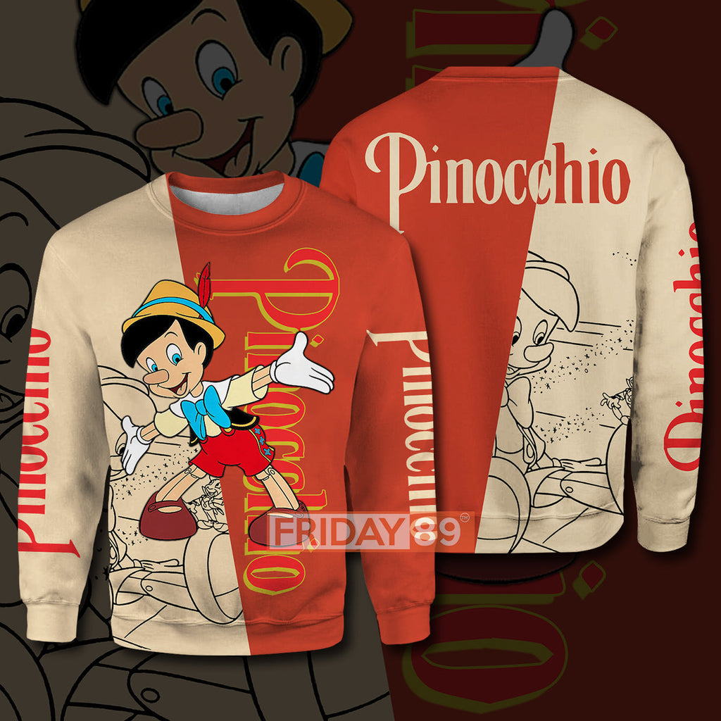  Pinocchio T-shirt Pinocchio Disney T-shirt Awesome DN Hoodie Sweater Tank