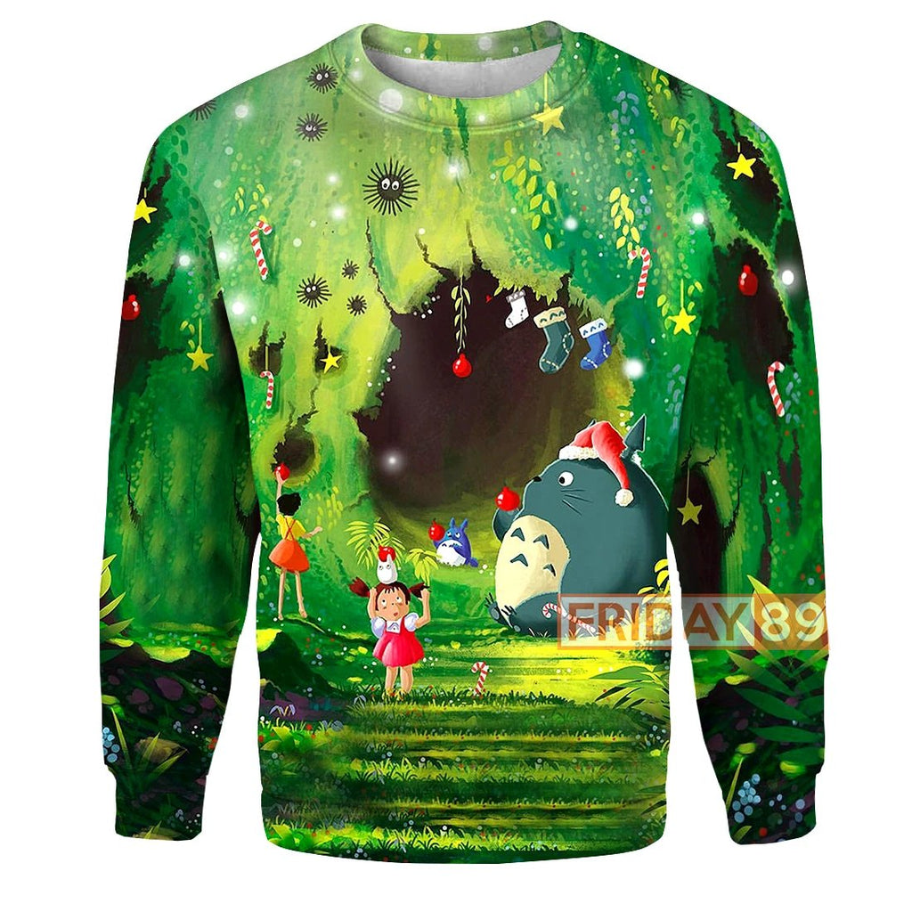  My Neighbor Totoro T-shirt Totoro Merry Christmas T-shirt Cute My Neighbor Totoro Hoodie Sweater Tank 